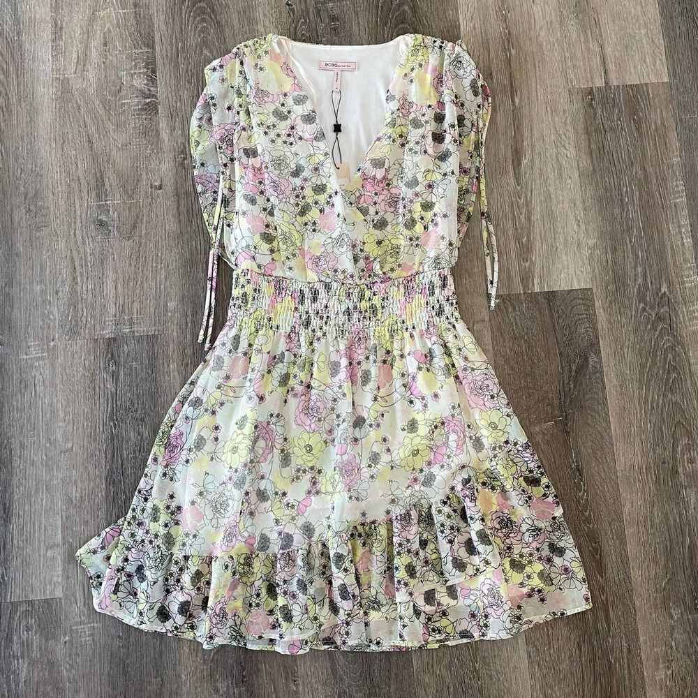 NWT BCBGeneration Color Storybook Floral Dress - Size: XS - Picture 12 of 12